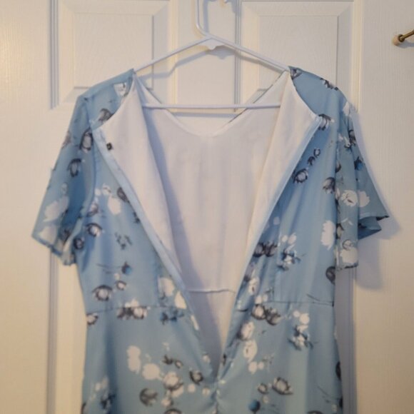 Women's Boho Floral V-Neck Maxi Dress Size XL Mother of the Bride/Groom - Picture 3 of 8